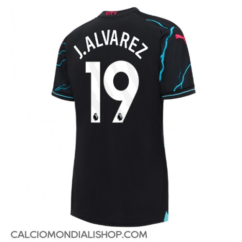 Maglie da calcio Manchester City Julian Alvarez #19 Terza Maglia Femminile 2023-24 Manica Corta